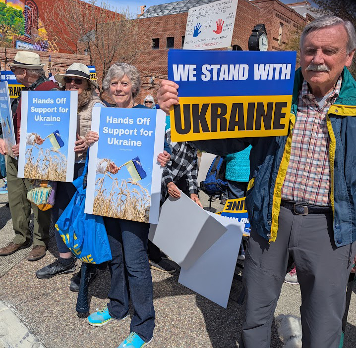 Woodland Stands With Ukraine! Main Street, Woodland, CA