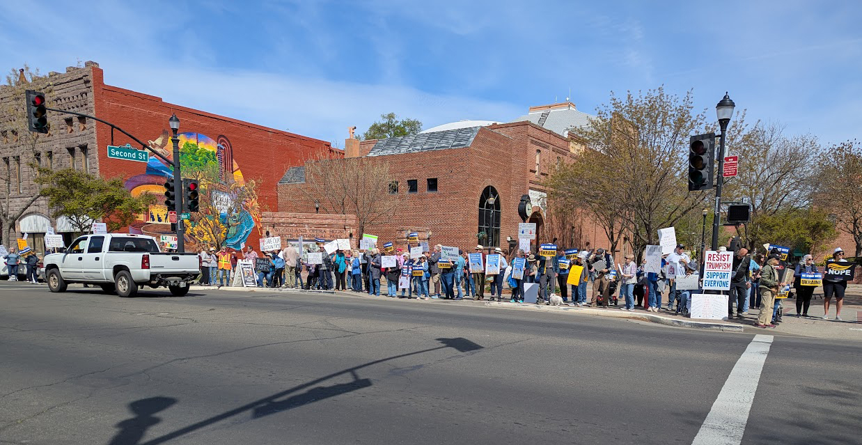 Woodland Stands With Ukraine! Main Street, Woodland, CA