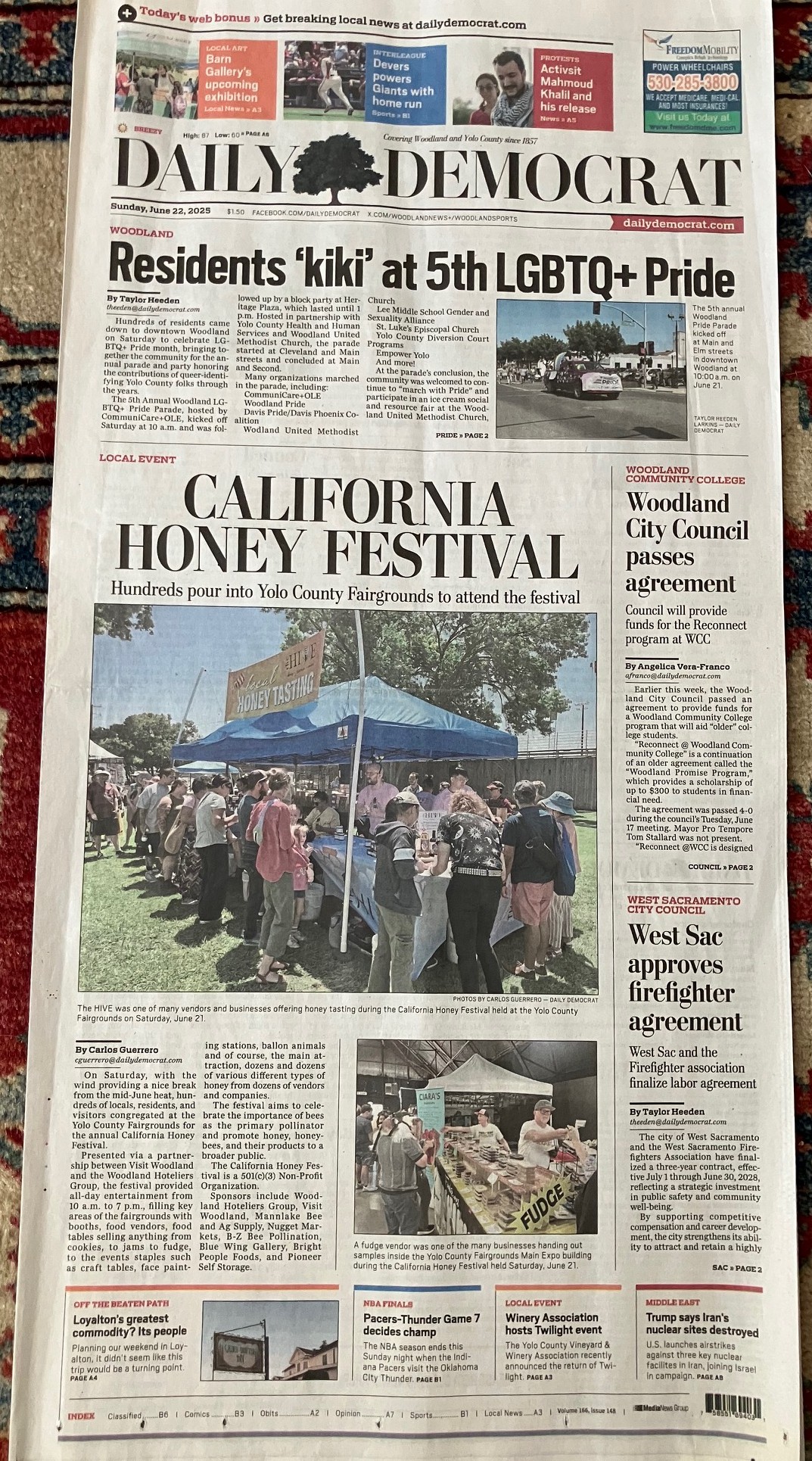 Woodland Daily Democrat, Sunday June 22 2025