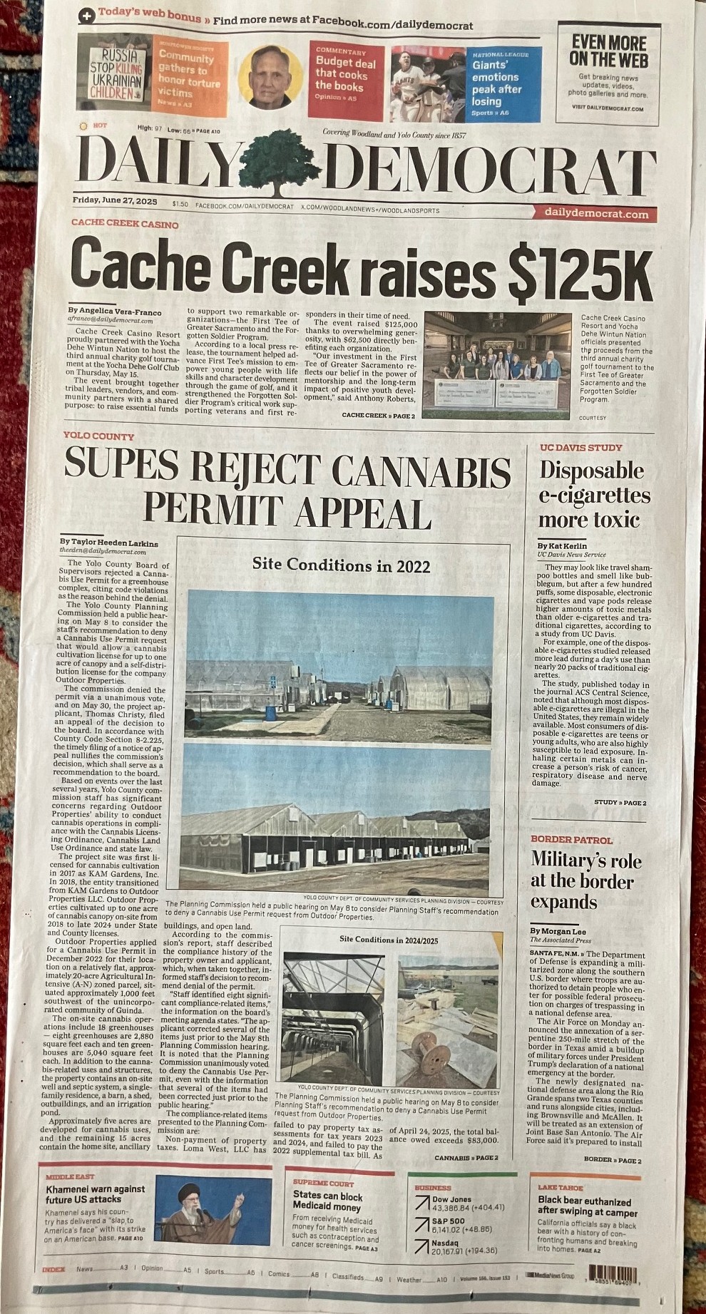 Woodland Daily Democrat, Friday June 27 2025