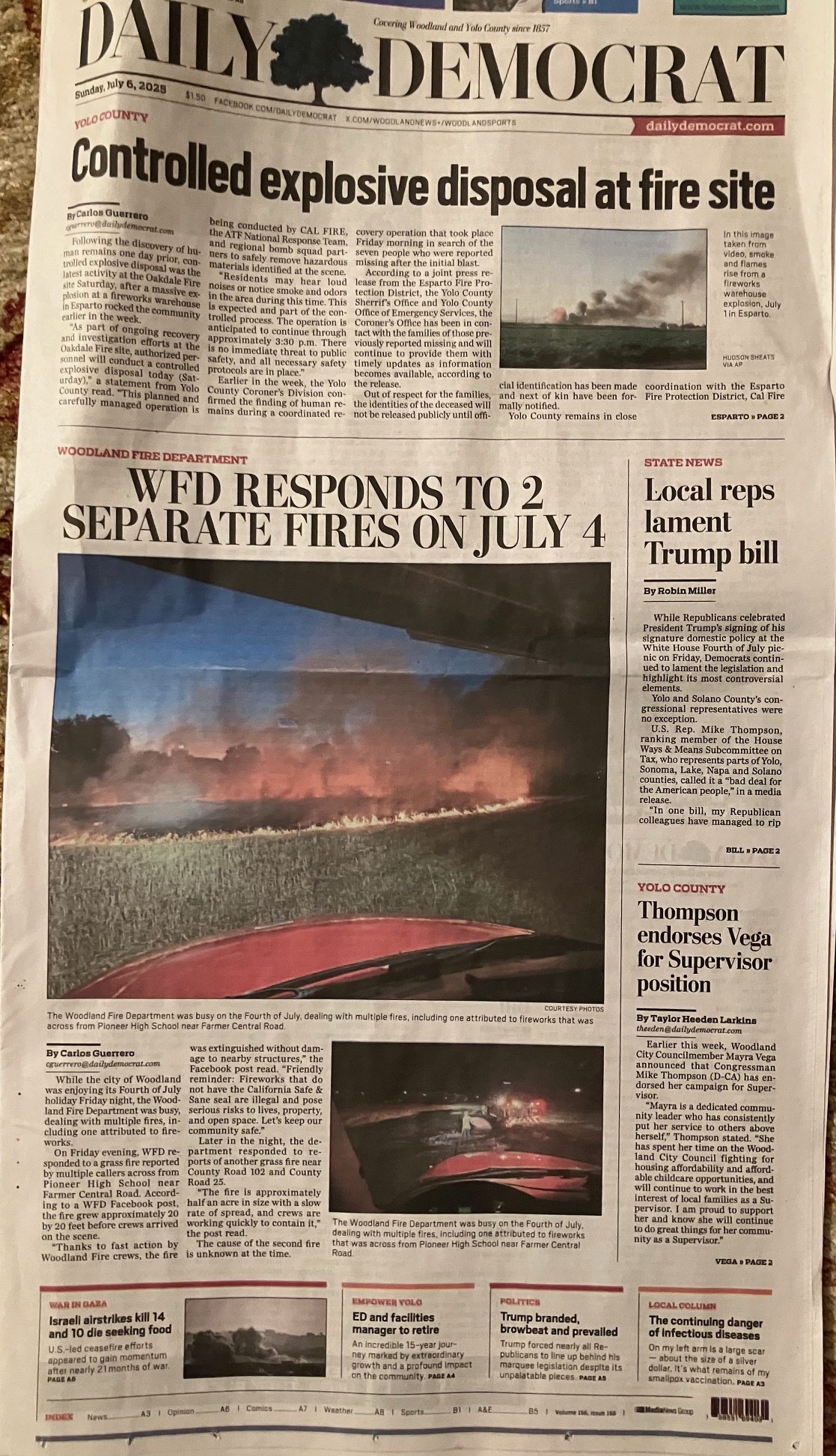 Woodland Daily Democrat, Sunday July 6 2025