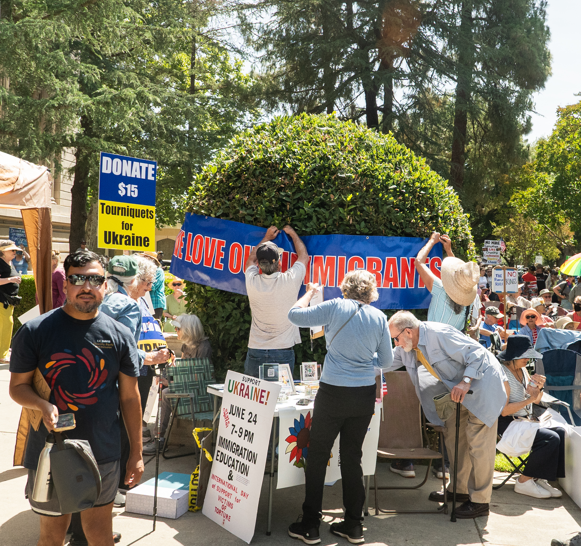 Yolo For Ukraine at No Kings Day Rally in Woodland, CA